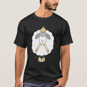 T-shirt Mouton d'hiver cosy avec chapeau tartan festif éch