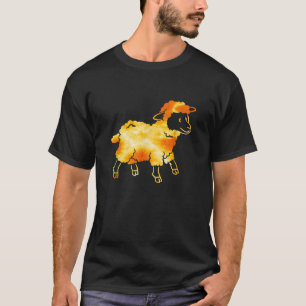 T-shirt Mouton Hipster Orange Rétro Vintage Propriétaire d