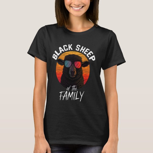 T-shirt Mouton Noir La Famille Dit Drôle (Devant)