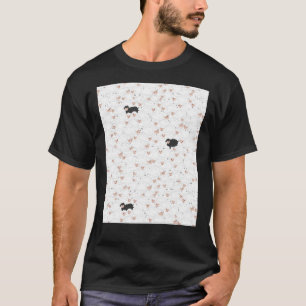 T-shirt mouton noir parmi les moutons blancs drôle main de