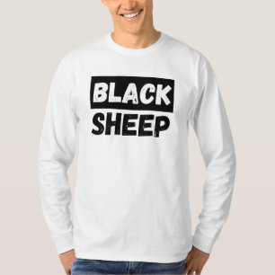 T-shirt Mouton Noir Typographie Rebelle Audacieuse Design