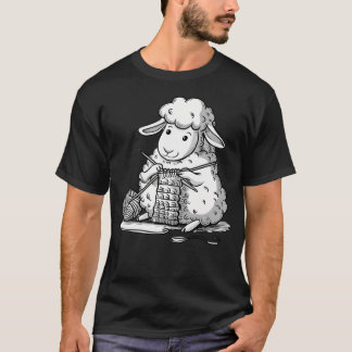 T-shirt Moutons au Tricot Artisanat Adorable