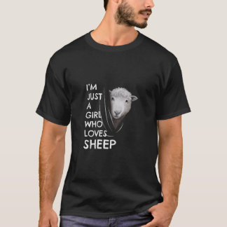 T-shirt Moutons Cadeaux Filles Femmes Tenue Juste Une Fill