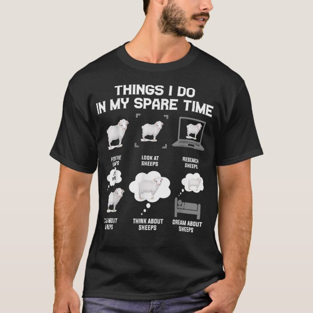 T-shirt Moutons Ce Que Je Fais Dans Mes Moutons D'Agricult (Devant)