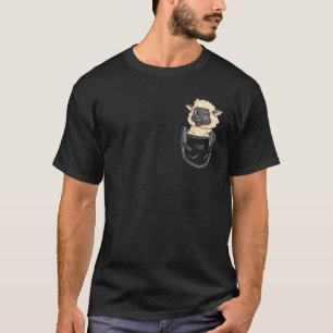 T-shirt Moutons dans le sein Poche agneau Sac Amusant Agri
