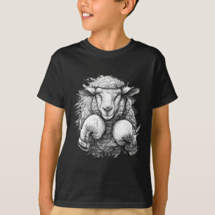 T-shirt Moutons de boxe avec gants de boxe Kickboxing Drôl