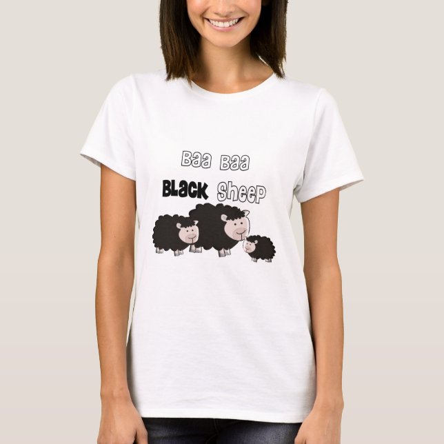 T-shirt Moutons noirs Conception "Moutons noirs Baa Baa" (Devant)