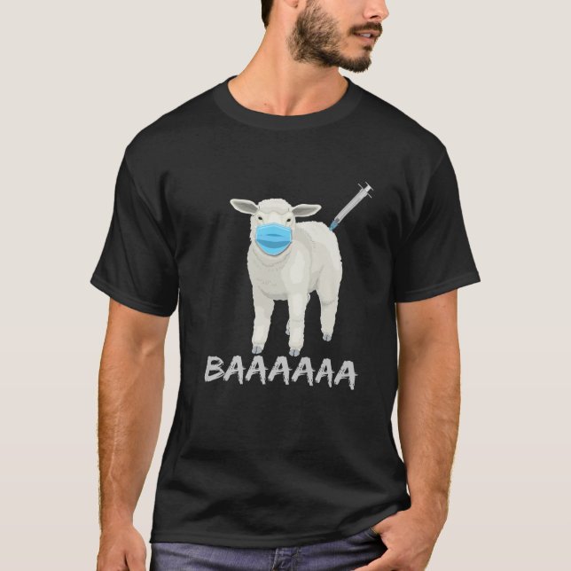 T-shirt Moutons Ou Cheeple Anti-Vaccin Et Masque (Devant)