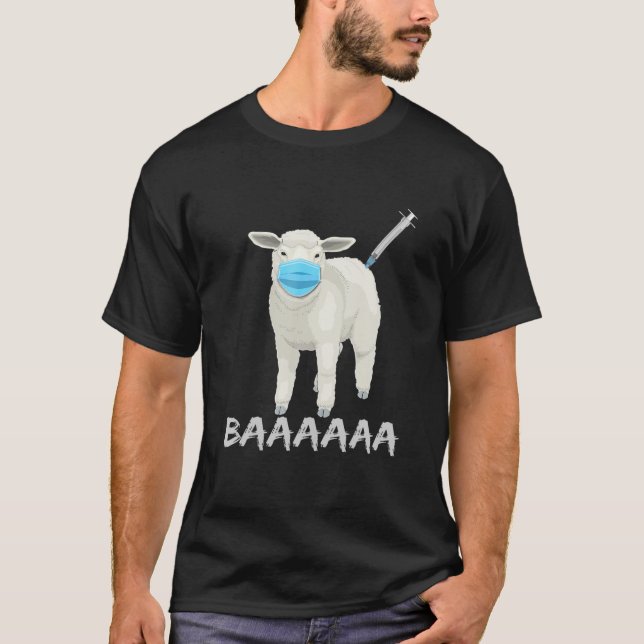 T-shirt Moutons Ou Cheeple Anti-Vaccin Et Masque (Devant)