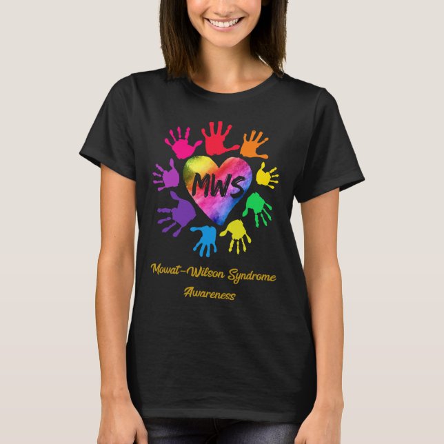 T-shirt Mowat Wilson Syndrome Sensibilisation Mains Cadeau (Devant)