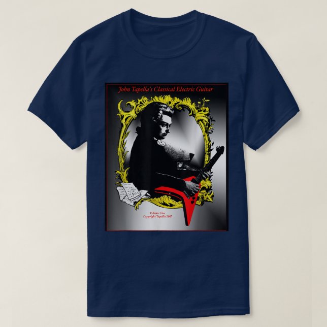 T-shirt Mozart pour guitare électrique (Design devant)