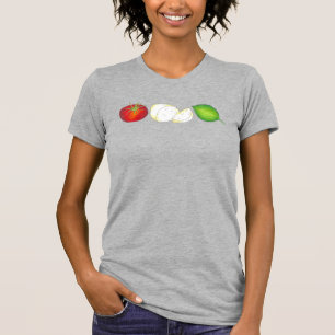 T-shirt Mozzarella Tomato Basil Italie Italienne Caprese a