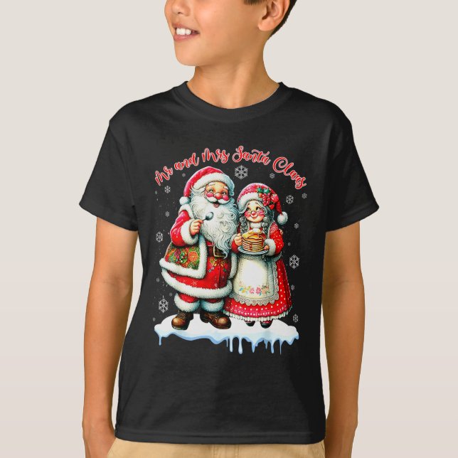 T-shirt Mr &amp; Mrs Santa Claus Christmas Matching Couple (Devant)