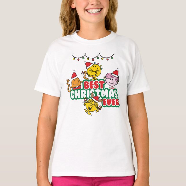 T-shirt Mr Men Little Miss Best Christmas Ever (Devant)