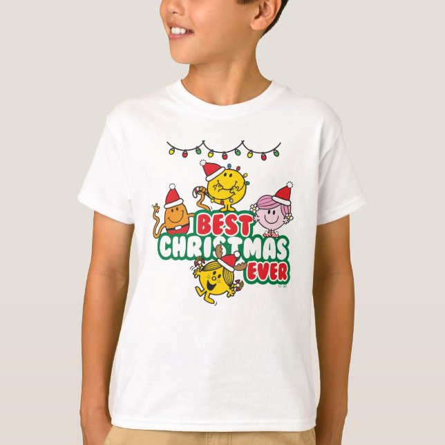 T-shirt Mr Men Little Miss Best Christmas Ever (Devant)