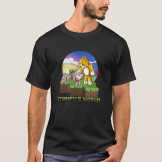 T-shirt Mr Stampy cat and dogs at sunset V-Neck 