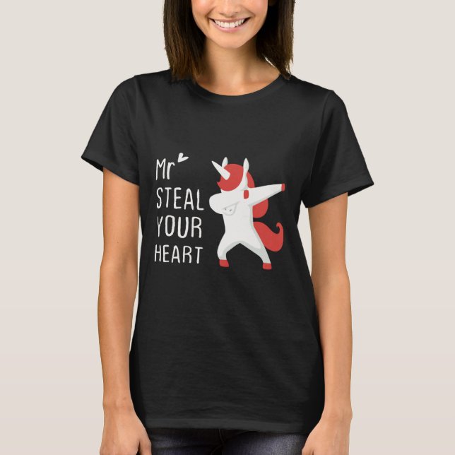 T-shirt Mr Steal Your Heart Valentines Day V Day Boys Unic (Devant)