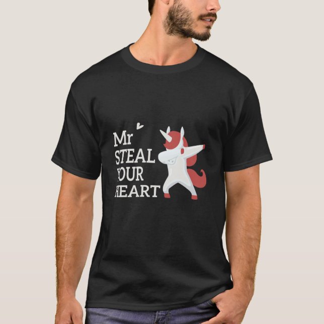 T-shirt Mr Steal Your Heart Valentines Day V Day Boys unic (Devant)