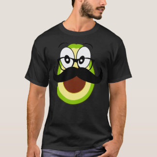 T-shirt MrAvocado Cute Funny Avacado avec Moustache et gl