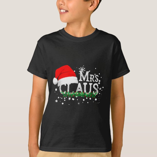 T-shirt Mrs Claus Christmas Couples Matching Her Xmas Paja (Devant)