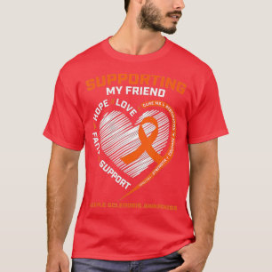 T-shirt MS Je Porte Orange Pour Mon Ami Sclérose Multiples