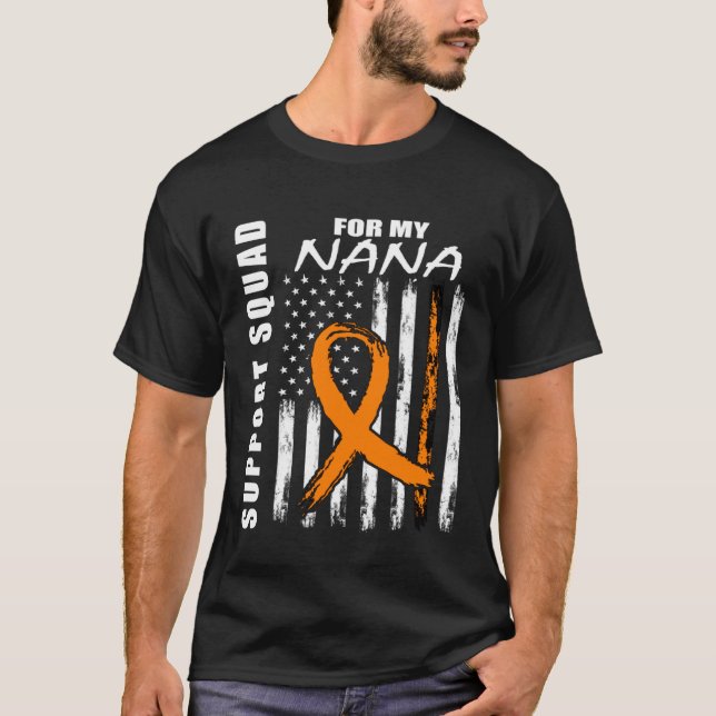 T-shirt MS Nana Multiple Sclerosis Awareness USA Flag Fami (Devant)