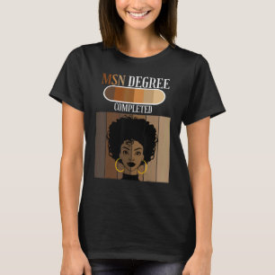 T-shirt MSN Nurse Diplômé Diplômé Noir Afro