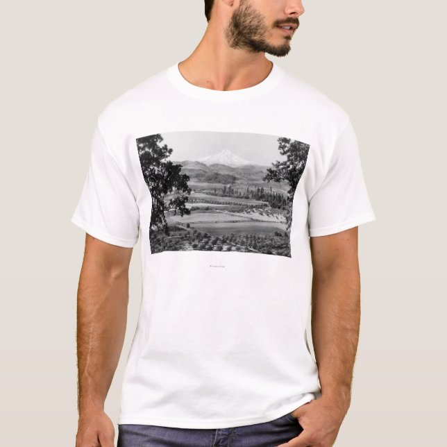 T-shirt Mt. Capot de photographie de vallée de la rivière (Devant)