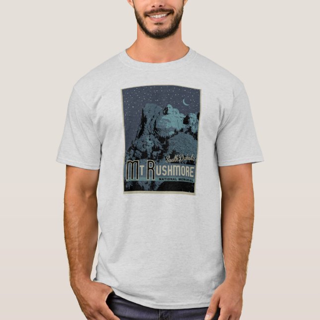 T-shirt Mt Rushmore au tee - shirt de nuit (Devant)