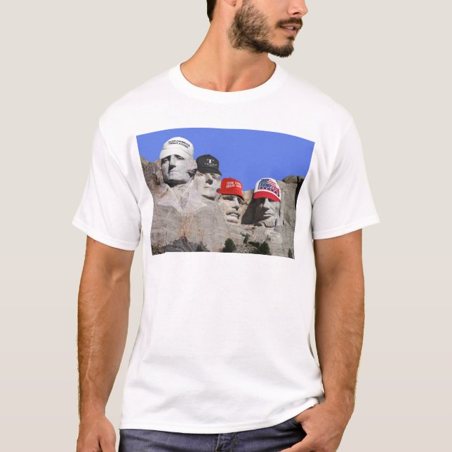 T-shirt Mt. Rushmore Présidents Pour Trump (Devant)