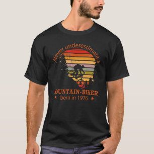 T-shirt Mtb Vélos Vintage 1976 Anniversaire Vélo Montagne