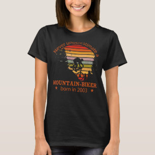 T-shirt Mtb Vélos Vintage 2003 Anniversaire Vélo Montagne