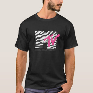 T-shirt MTV Music Television Retro 80 Neon Zebra Pri