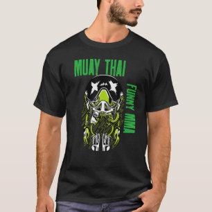 T-shirt Muay Thai Big Head Alien, Mixed martial art, Grève