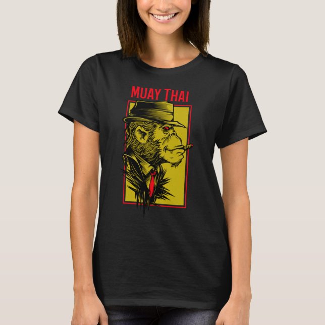 T-shirt Muay Thai Chimp Jiu Jitsu MIXED MARTIAL ART Combat (Devant)