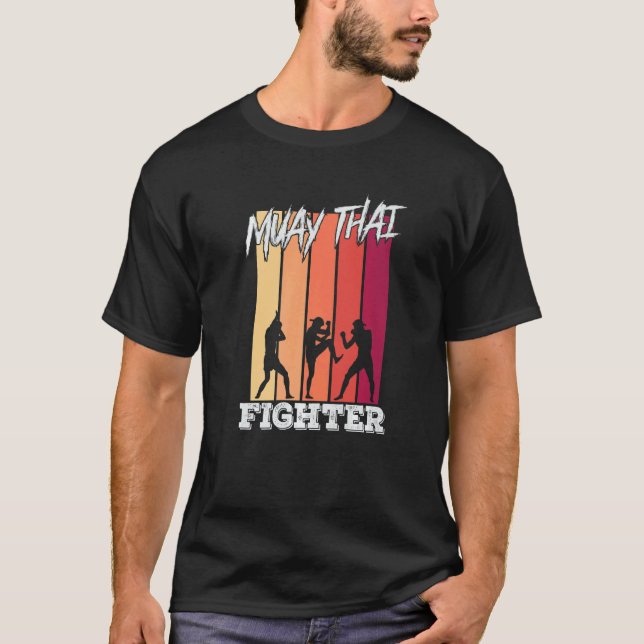 T-shirt Muay Thai Fighter Kick Boxing Sport (Devant)