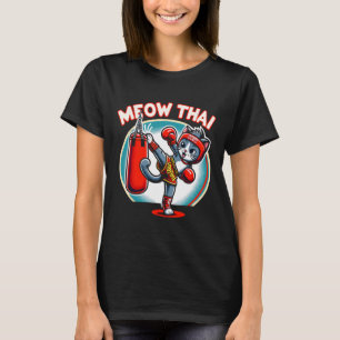T-shirt Muay Thai Martial Art Thai Boxe Chat Meow Thai Fo