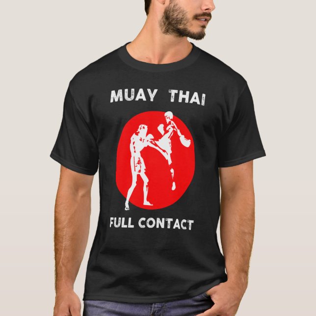 T-shirt Muay Thai  Retro Kickboxing Boxing (Devant)