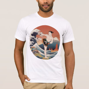 T-shirt Muay Thai Ukiyo-e Fighter Art japonais