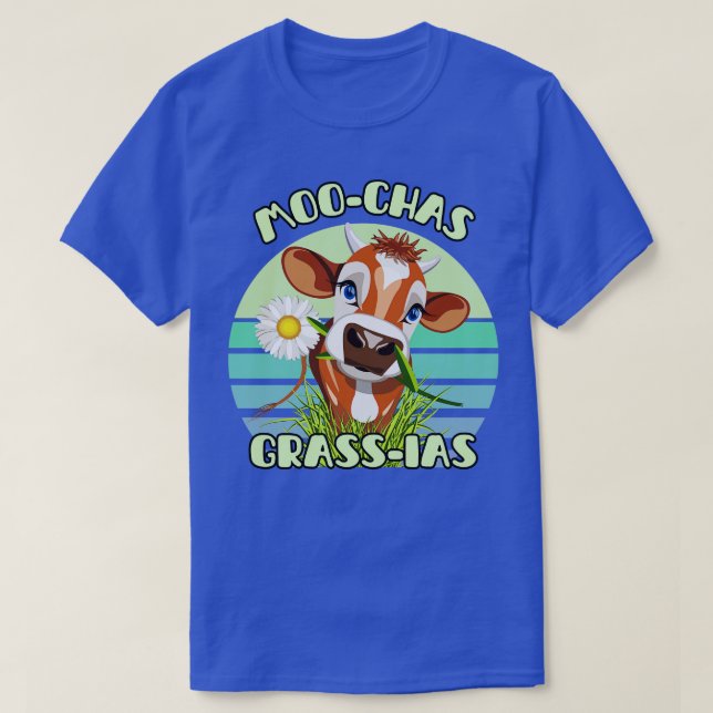 T-shirt Muchas Gracias Moo Chas Grass Ias 1 (Design devant)