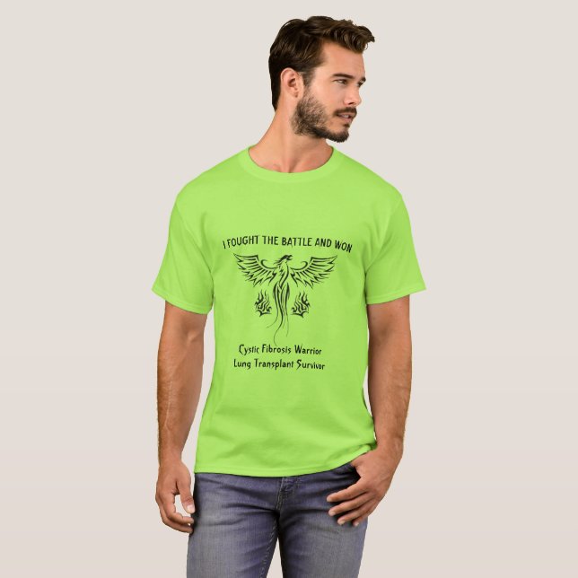 T-shirt Mucoviscidose, survivant de greffe (Devant entier)