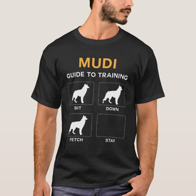 T-shirt Mudi Guide Pour L'Entraînement Dog Obedience Dog C (Devant)