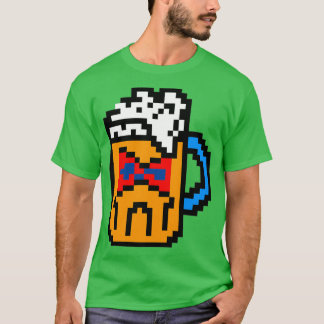T-shirt Mug de bière 8 bits