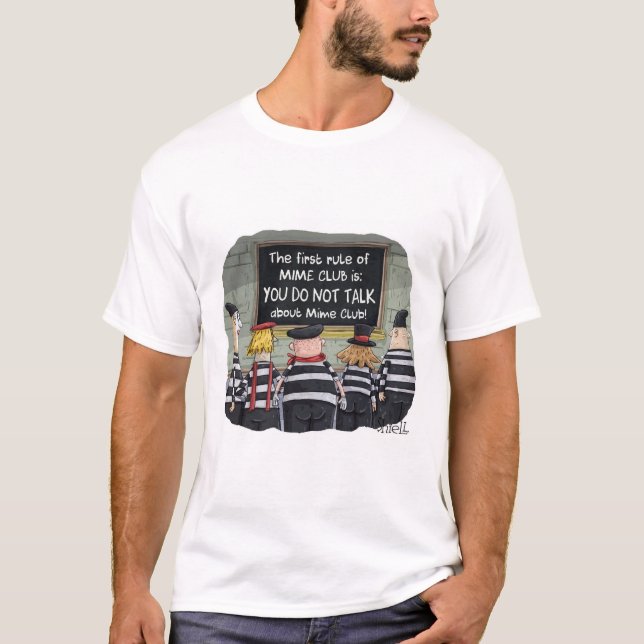 T-shirt mug drôle avec mimes. (Devant)