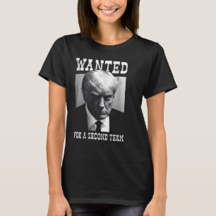 T-shirt Mugshot Recherché pour le deuxième mandat 2024 (à