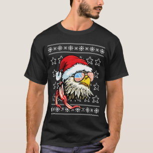 T-shirt Muguet de Noël pull usa drapeau pygargue à tête bl