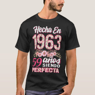T-shirt Mujer 59 Cumpleaños Regalo Hecha En 1963, 59 Anos