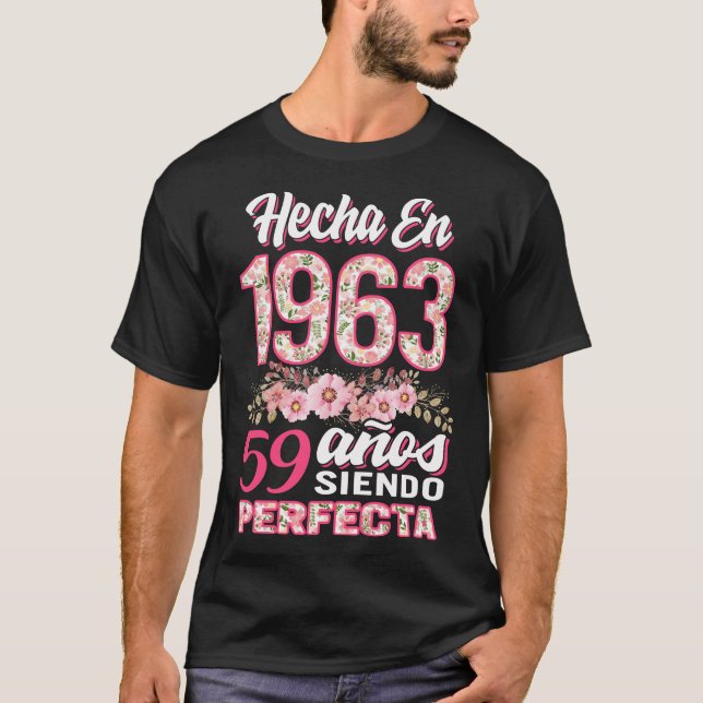 T-shirt Mujer 59 Cumpleaños Regalo Hecha En 1963, 59 Anos (Devant)