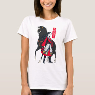 T-shirt Mulan à côté de l'illustration du vent noir