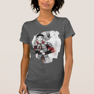 T-shirt Mulan En Armor "Loyal Brave True" Aquarelle